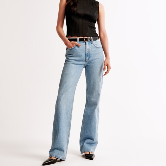 Abercrombie & Fitch High Rise 90s Relaxed Jean 26 LONG - Picture 1 of 5